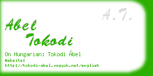 abel tokodi business card