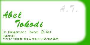 abel tokodi business card